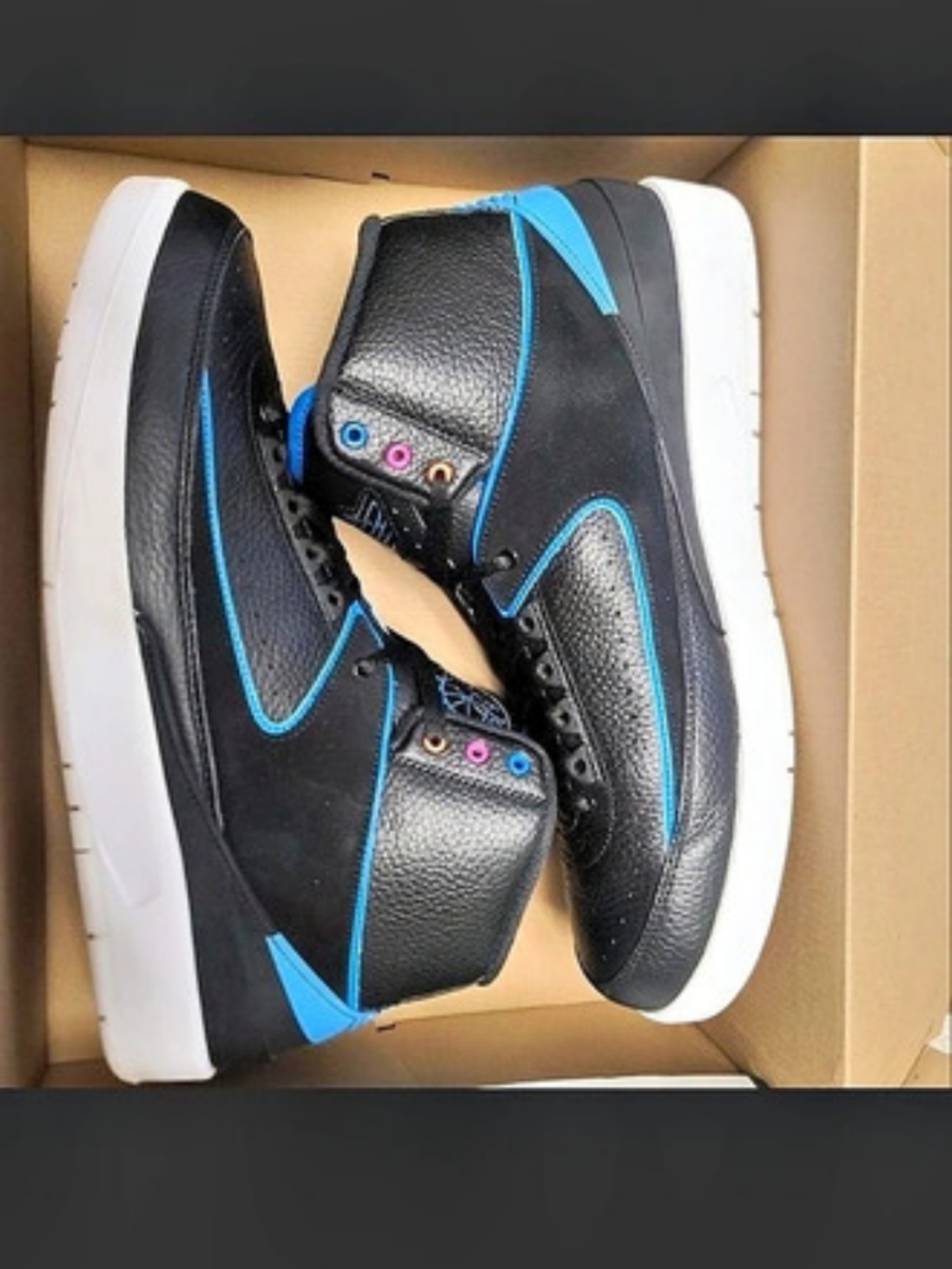 Jordan Air Jordan 2 Retro 'Radio Raheem' Sneakers Black & Blue US 14